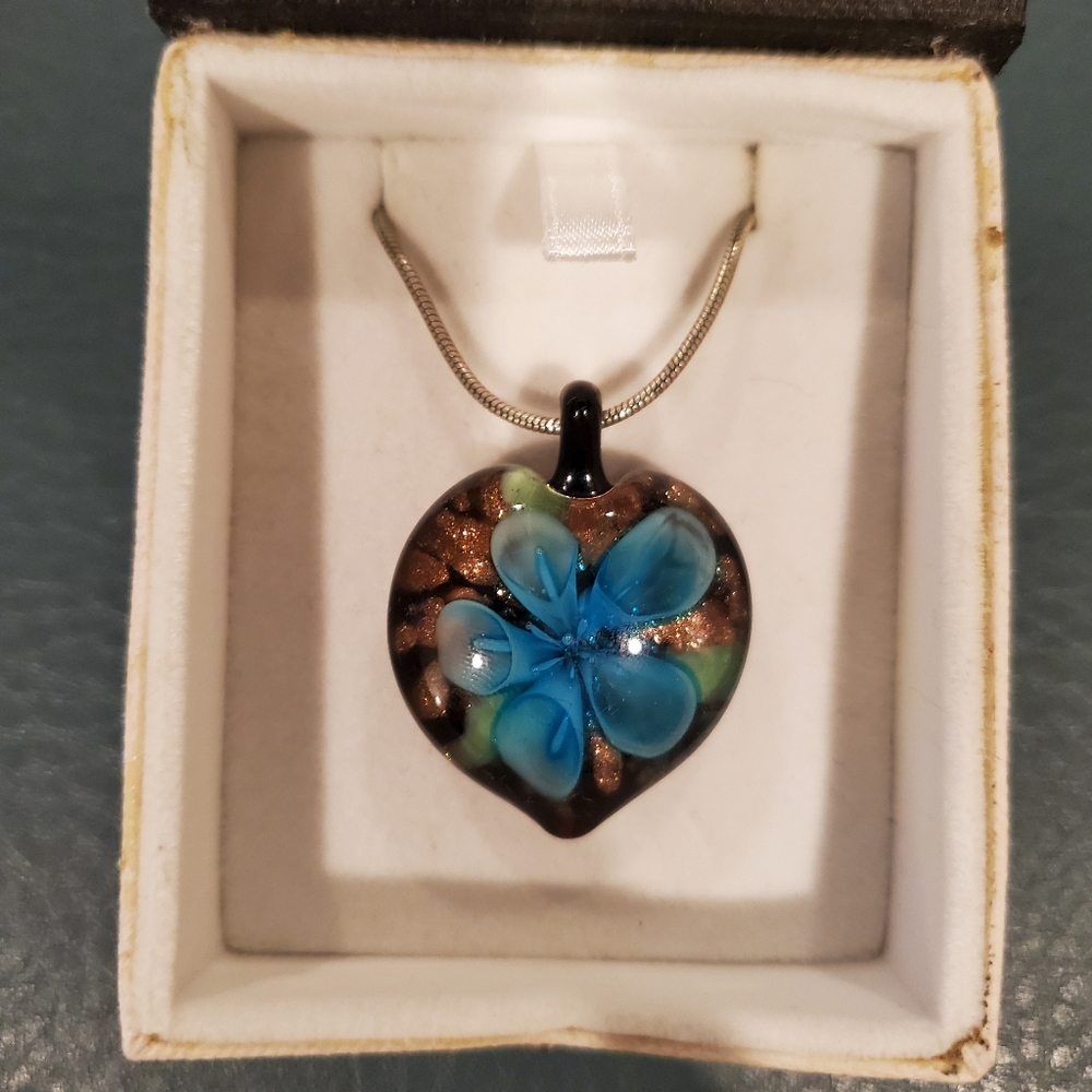 Handblown Glass Pendant Necklace